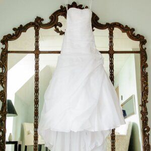 Allure Romance Sweetheart Mermaid Style Ruched Organza Bridal Gown -Size 10